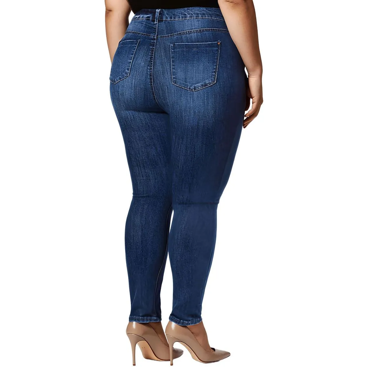 Plus Womens Denim Hight Rise Skinny Jeans