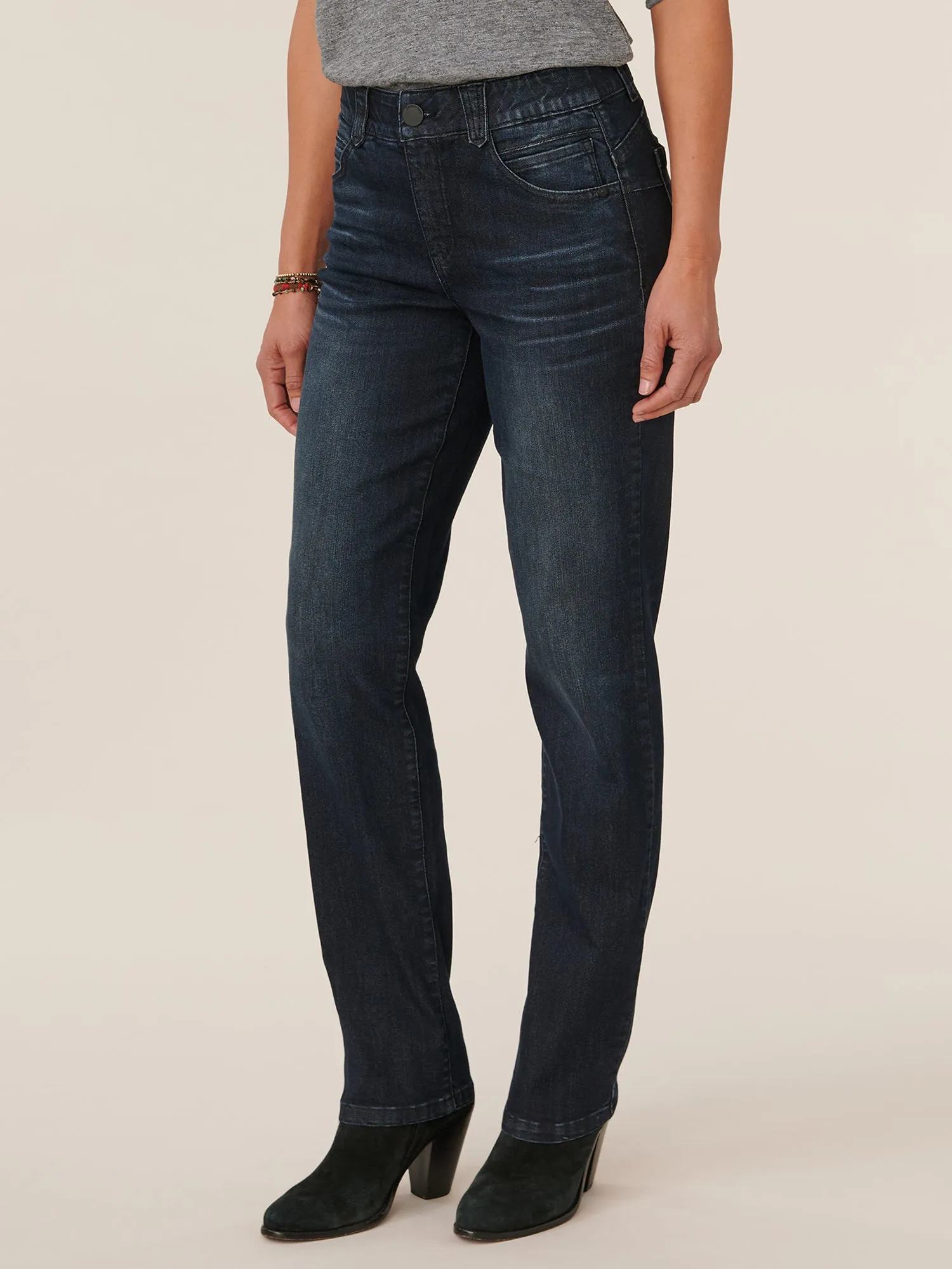 "Ab"solution® 33" Inseam Straight Leg Artisanal Denim Tall Jeans