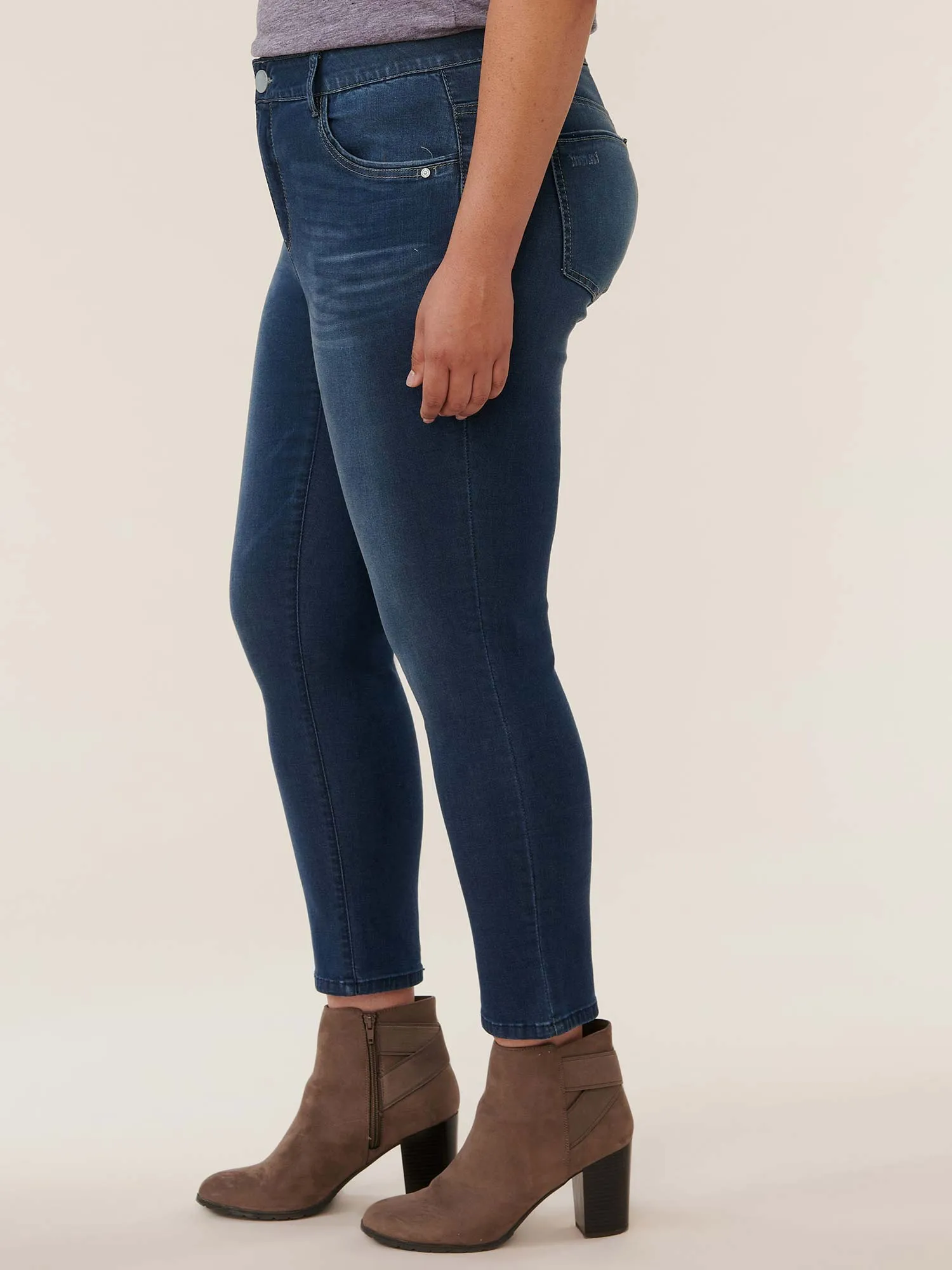 "Ab"solution® Blue Artisanal High Rise Plus Skinny Jeans