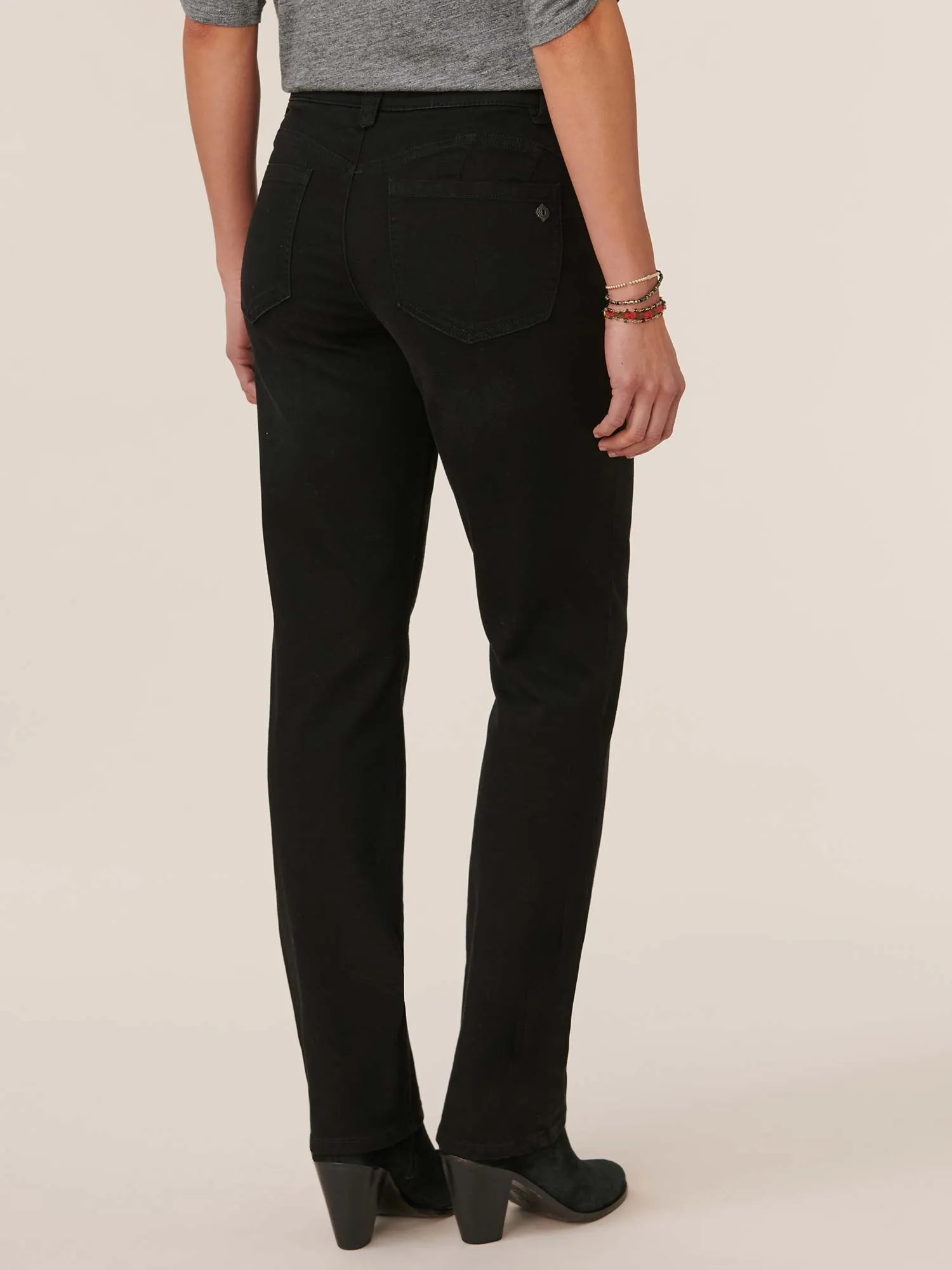 "Ab"solution® Booty Lift Straight Leg Black Jeans