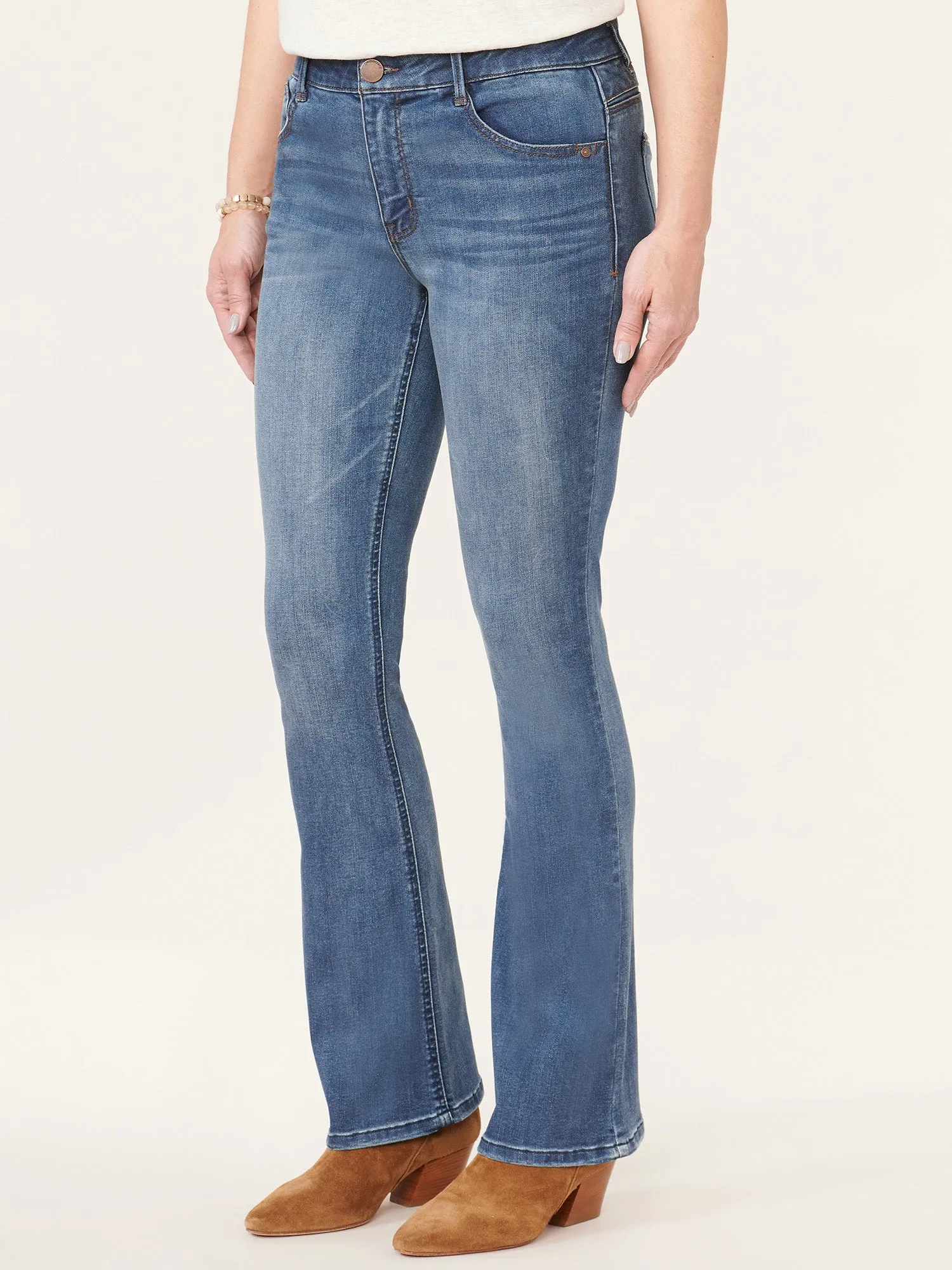 "Ab"solution® High Rise Artisanal Denim Itty Bitty Boot Jean