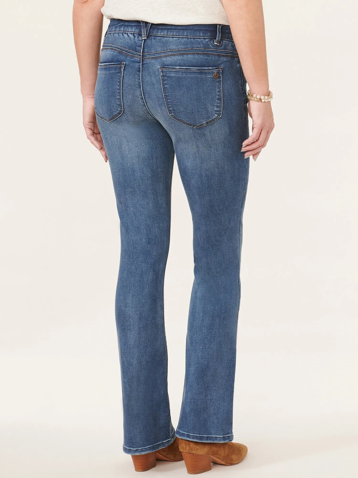 "Ab"solution® High Rise Artisanal Denim Itty Bitty Boot Jean
