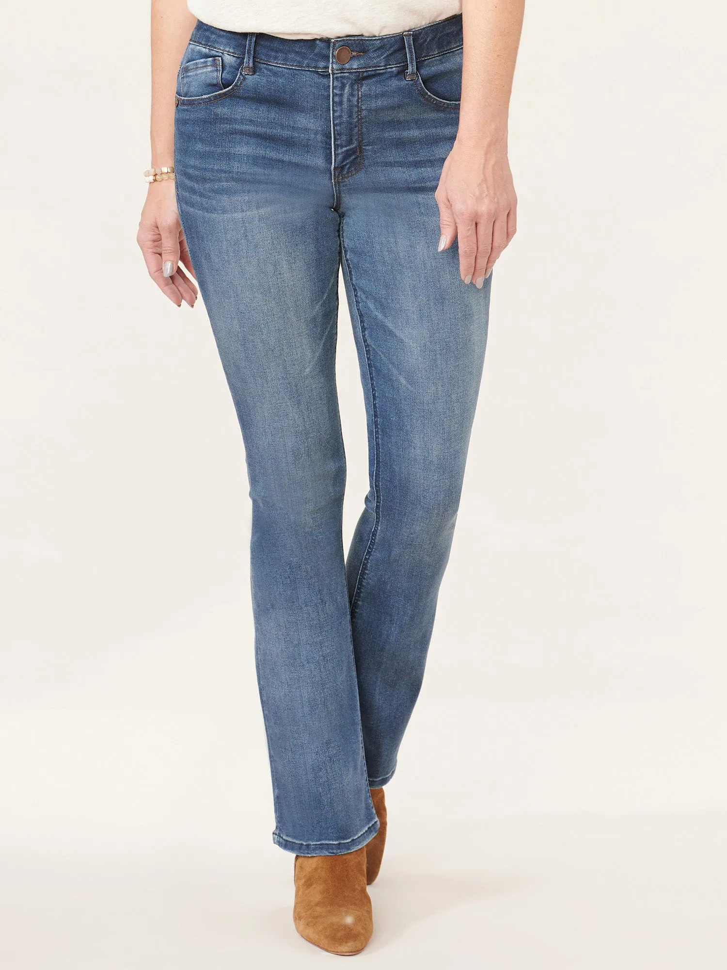 "Ab"solution® High Rise Artisanal Denim Itty Bitty Boot Jean