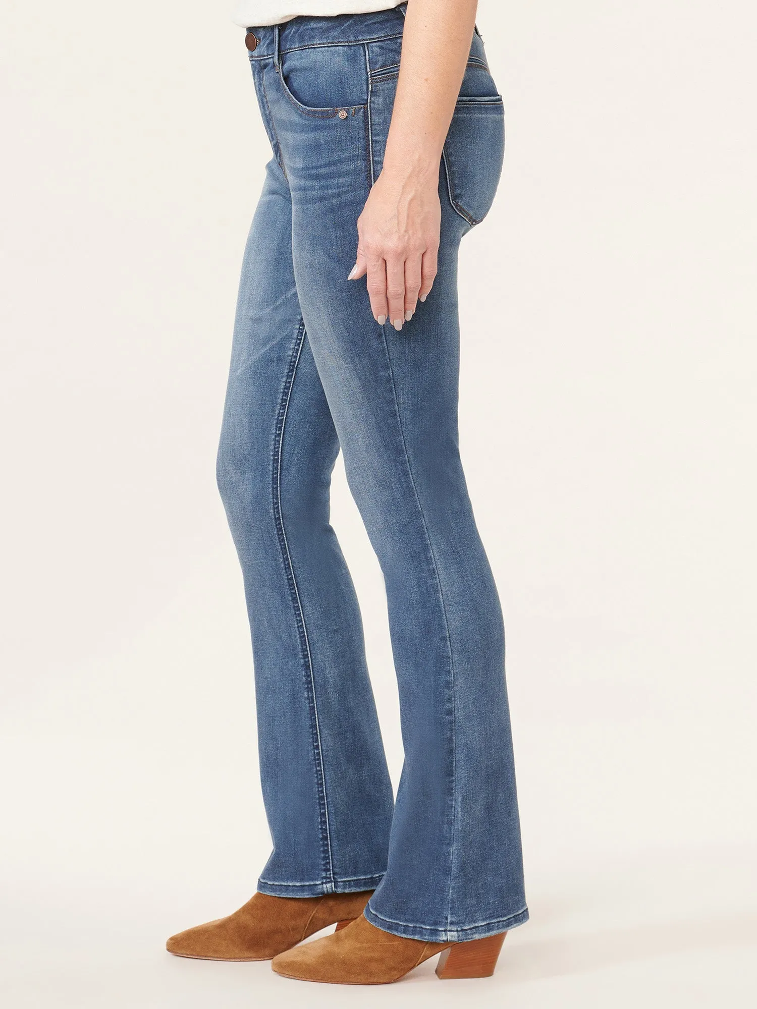 "Ab"solution® High Rise Artisanal Denim Itty Bitty Boot Jean
