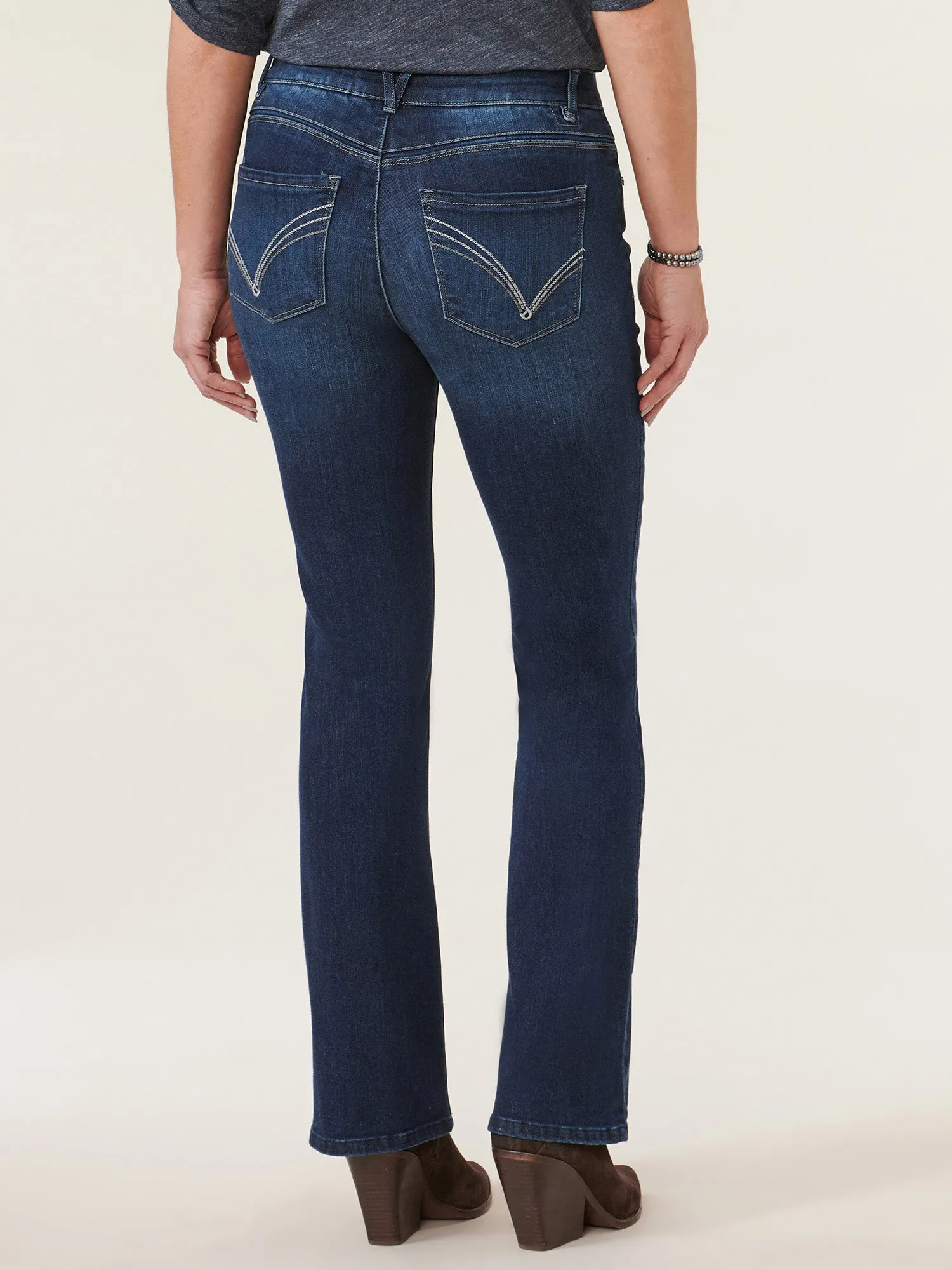 "Ab"solution High Rise Cascading "D" Itty Bitty Bootcut Tall Jeans