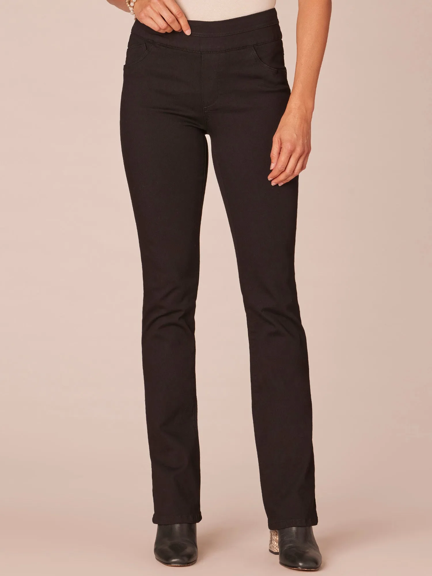 "Ab"solution High Rise Itty Bitty Boot Glider Jeans