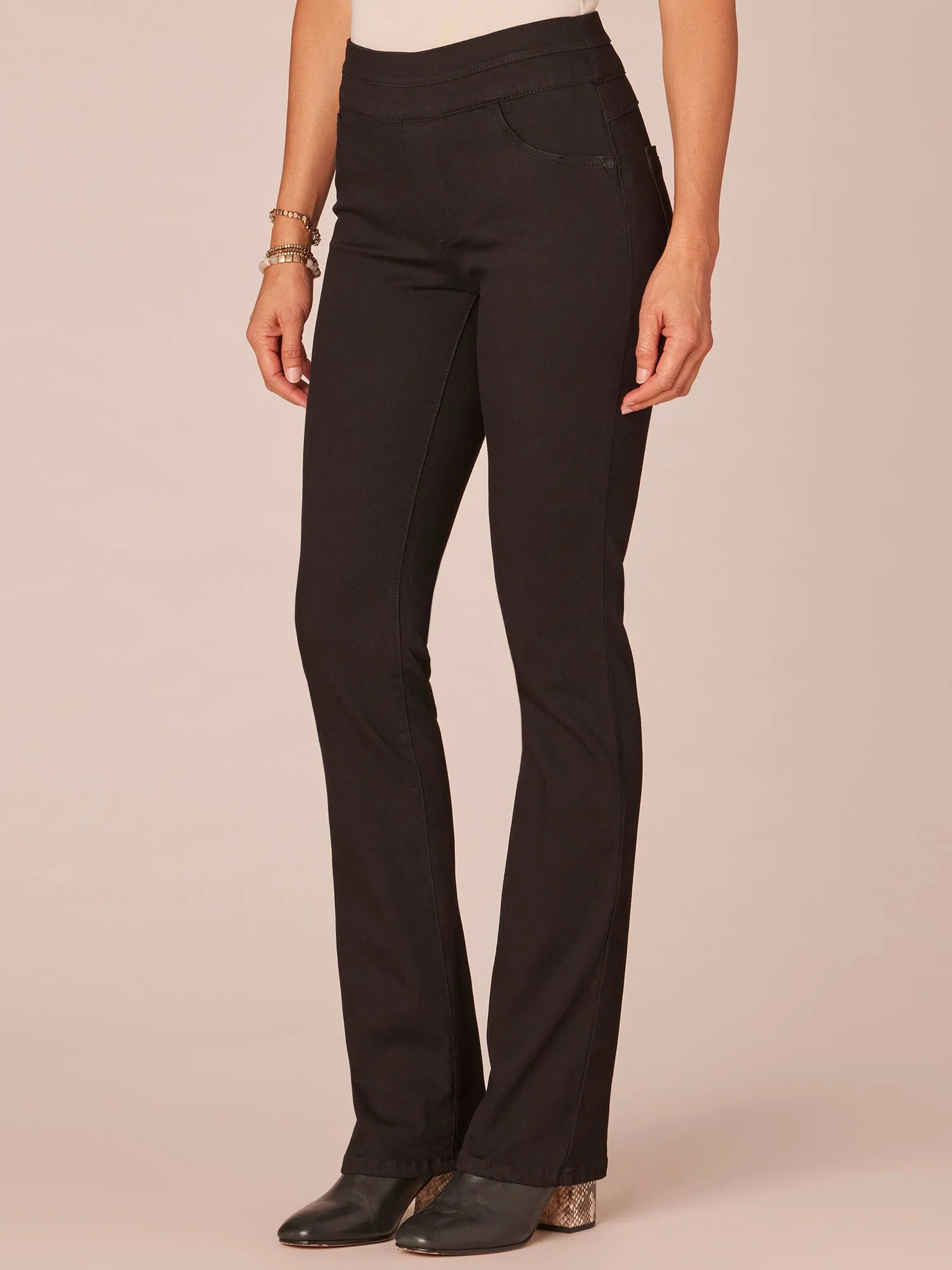"Ab"solution High Rise Itty Bitty Boot Glider Jeans