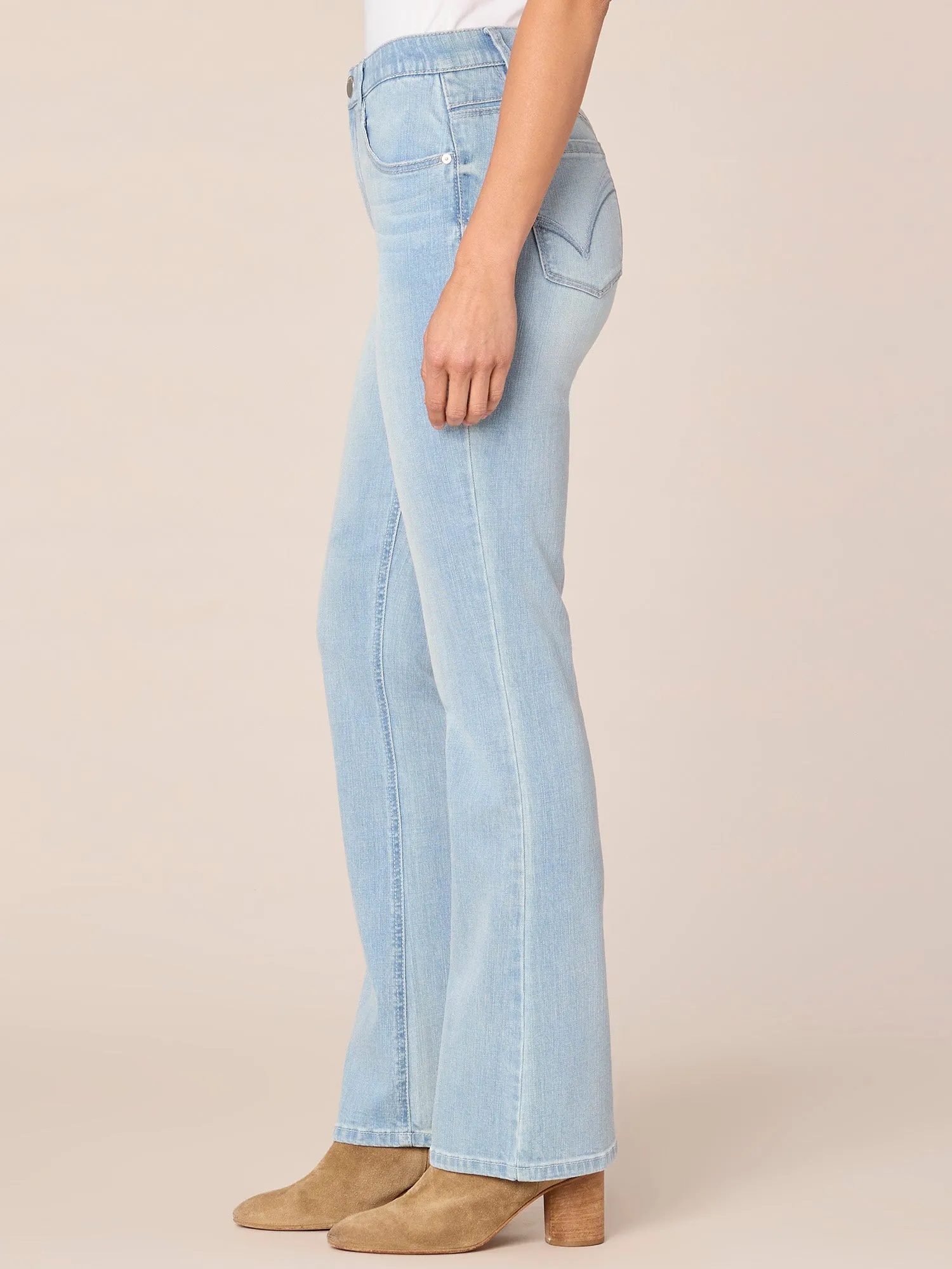 "Ab"solution High Rise Itty Bitty Boot Jeans with Cascading D Pockets
