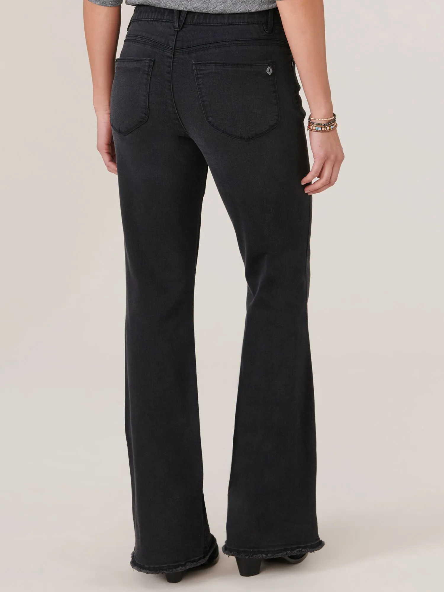 "Ab"solution High Rise Itty Bitty More Boot with Clean Finish Fray Hem