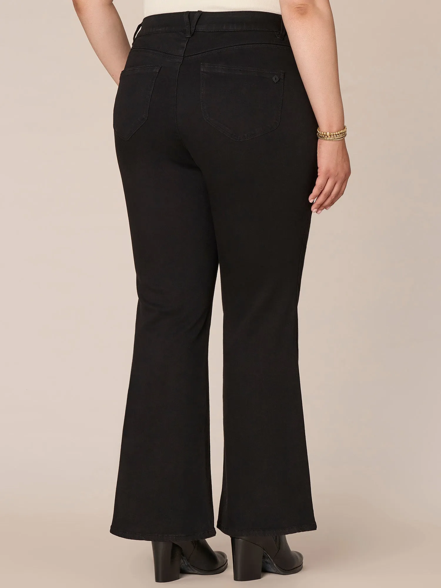 "Ab"solution High Rise Out There Flare Plus Size Jeans