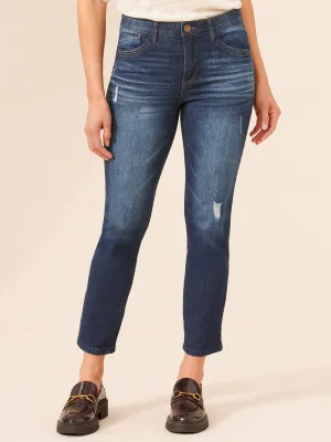 "Ab"solution® High Rise Petite Distressed Skinny Jeans