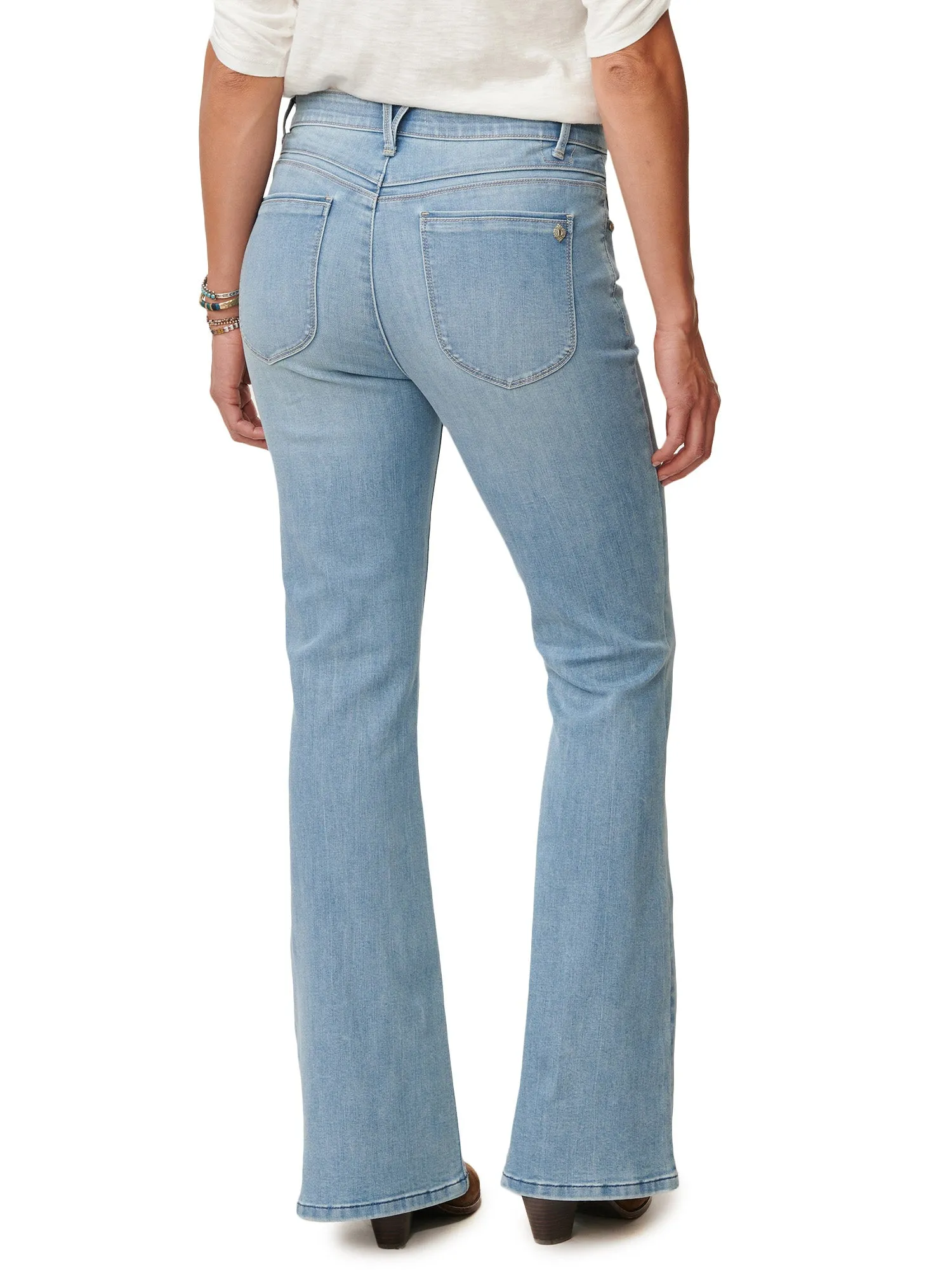 "Ab"solution High Rise Repreve Plus Size Out There Flare Jeans