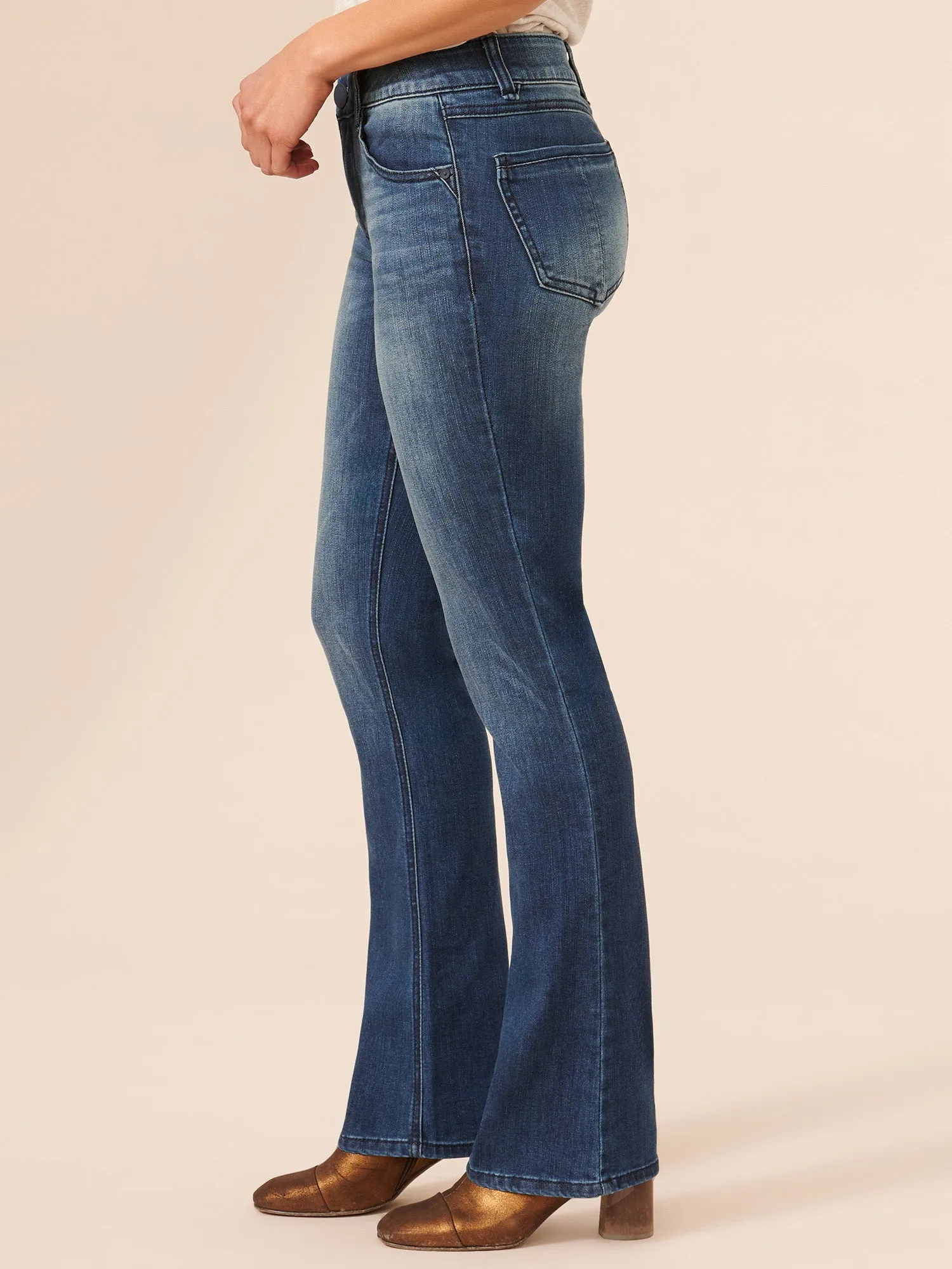 "Ab"solution® Itty Bitty Bootcut Petite Blue Jeans