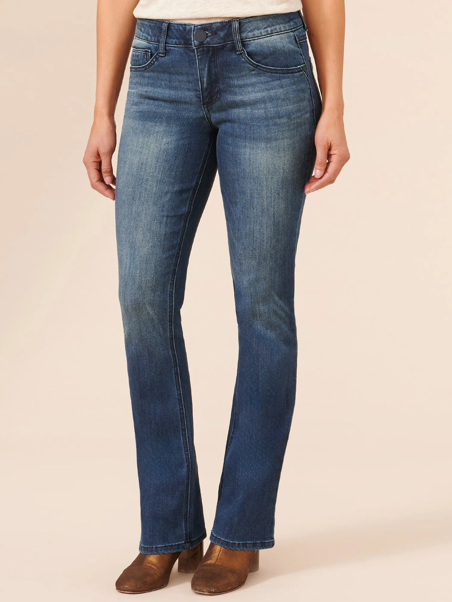 "Ab"solution® Itty Bitty Bootcut Petite Blue Jeans