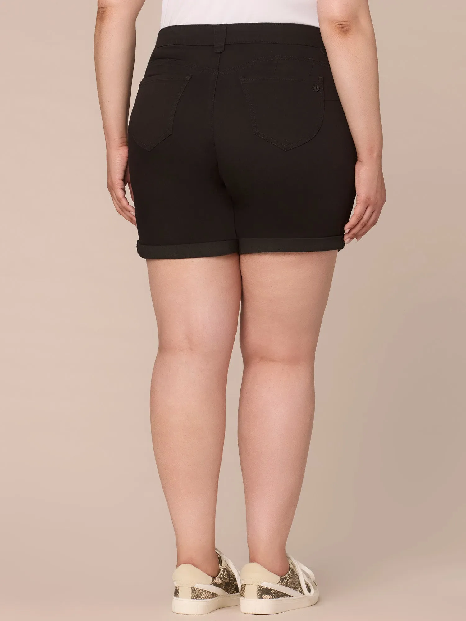 "Ab"solution Plus Size High Rise Short with 7" Inseam