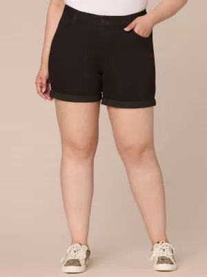 "Ab"solution Plus Size High Rise Short with 7" Inseam