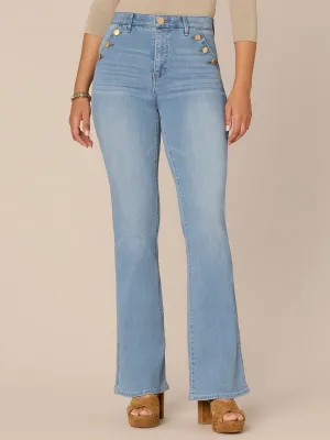 "Ab"solution Skyrise Itty Bitty More Boot Jean with Sailor Buttons