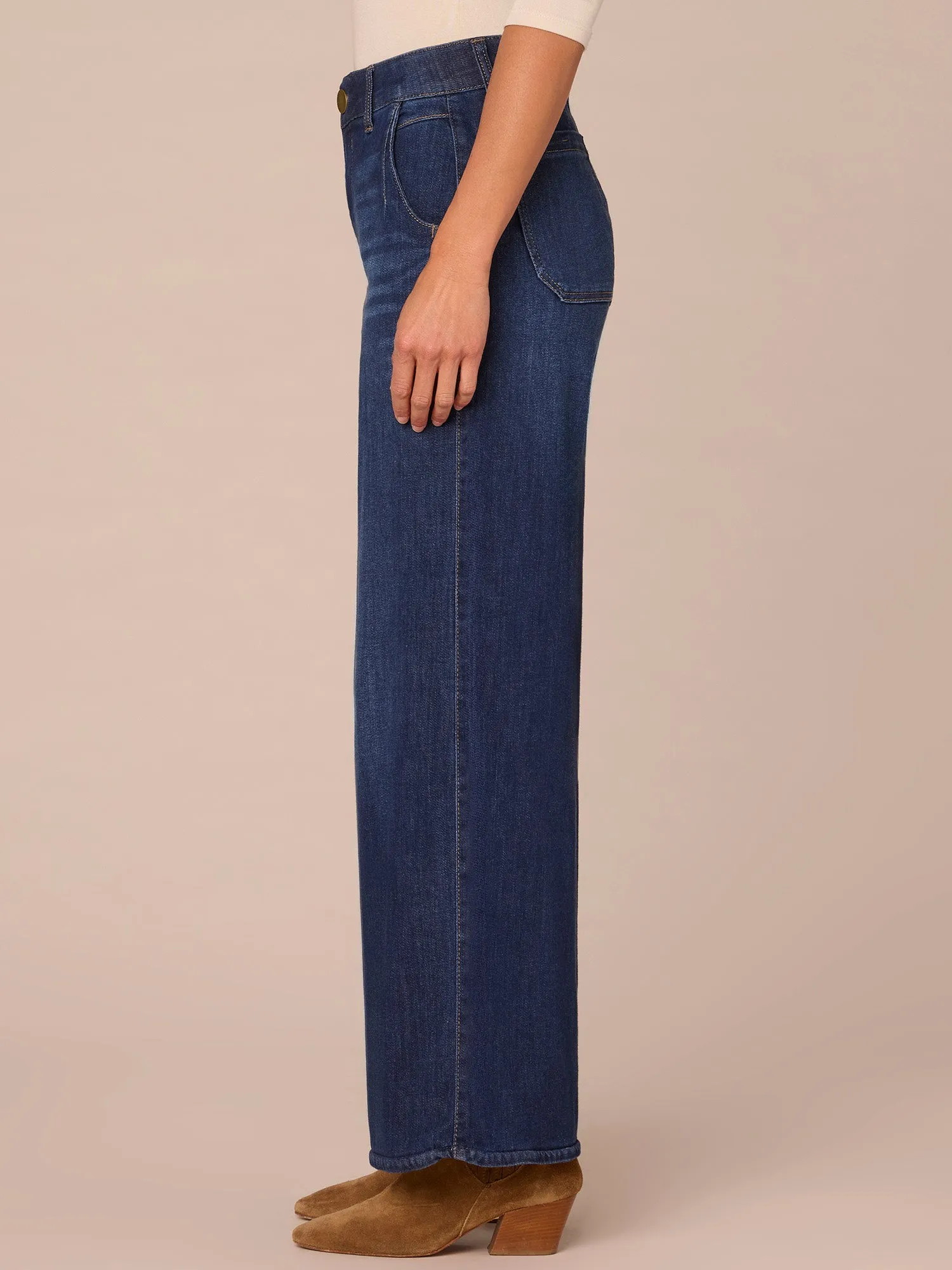 "Ab"solution Skyrise Wide Leg Jeans with Tulip Hem