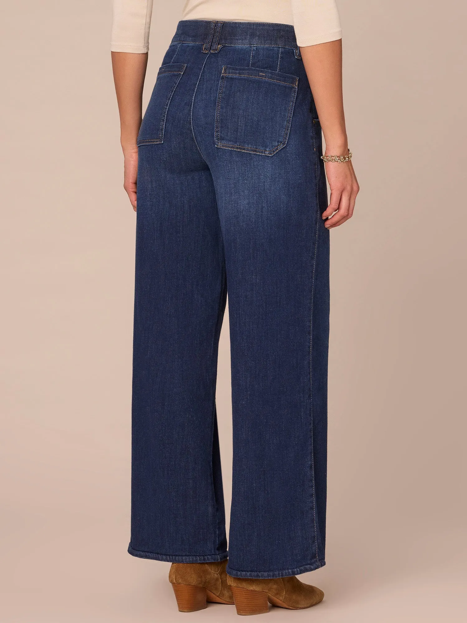 "Ab"solution Skyrise Wide Leg Jeans with Tulip Hem