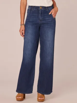 "Ab"solution® Skyrise Wide Leg Tulip Hem Jeans