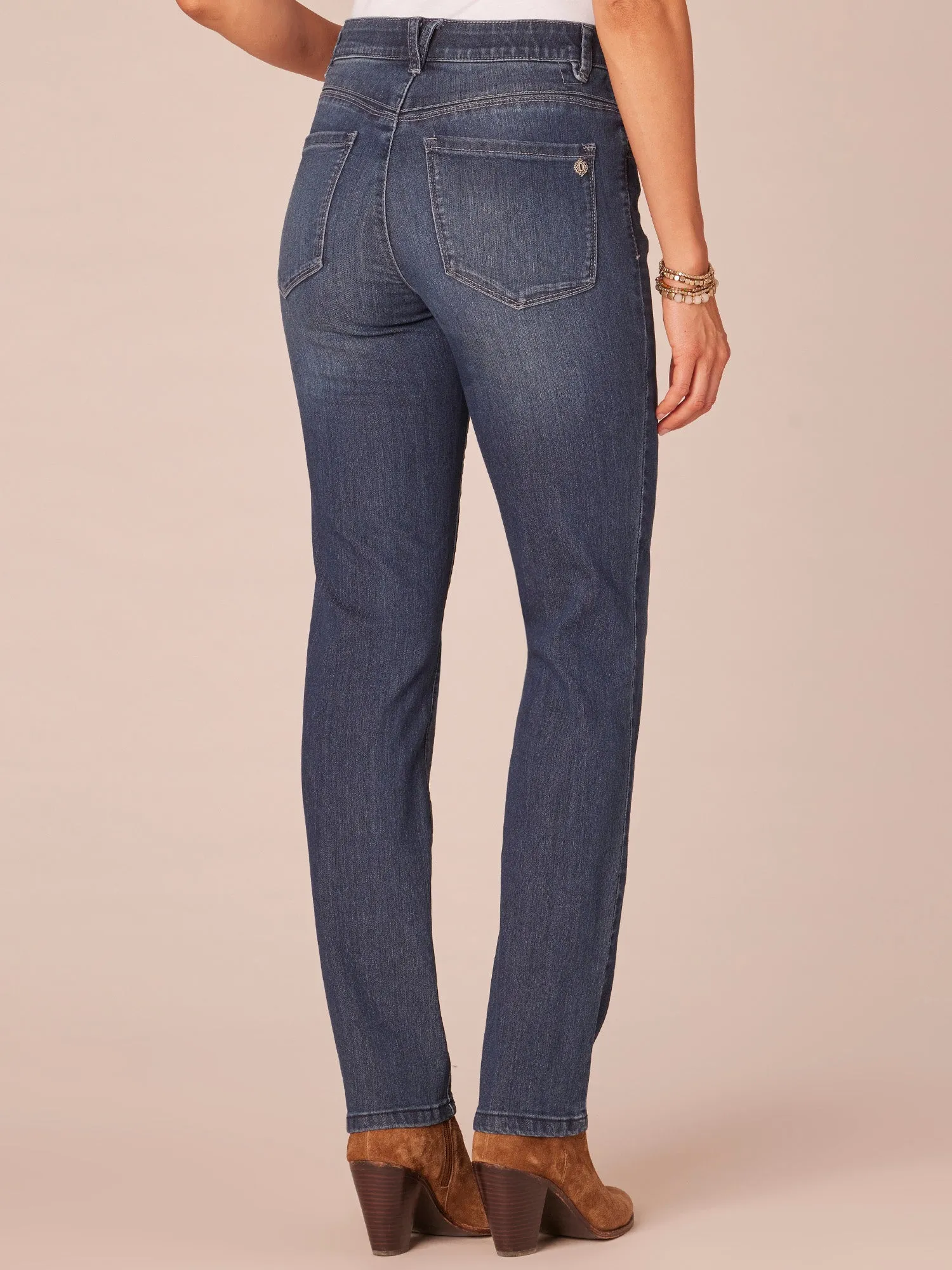 "Ab"solution® Tall Indigo High Rise Straight Leg Jeans