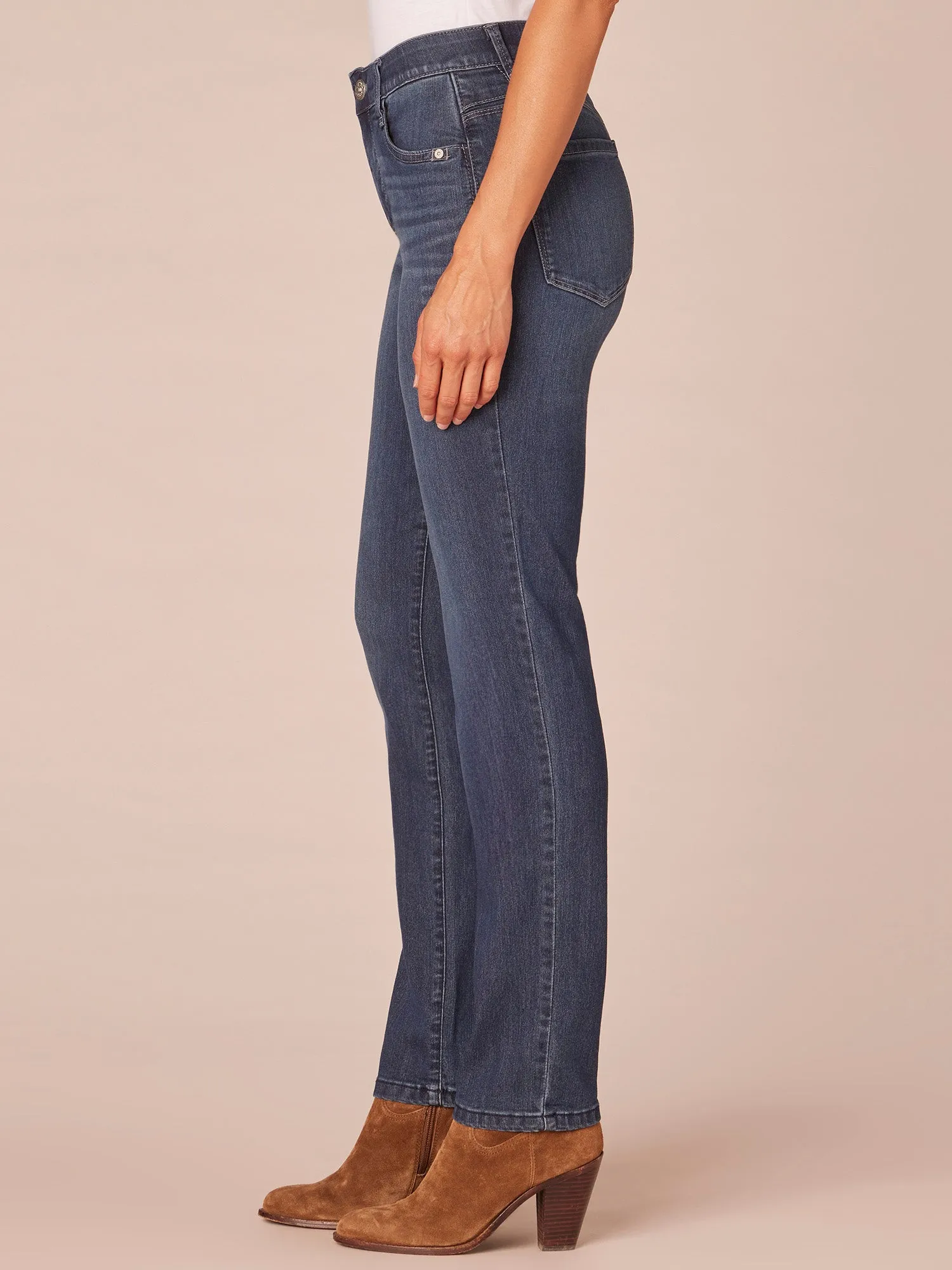 "Ab"solution® Tall Indigo High Rise Straight Leg Jeans