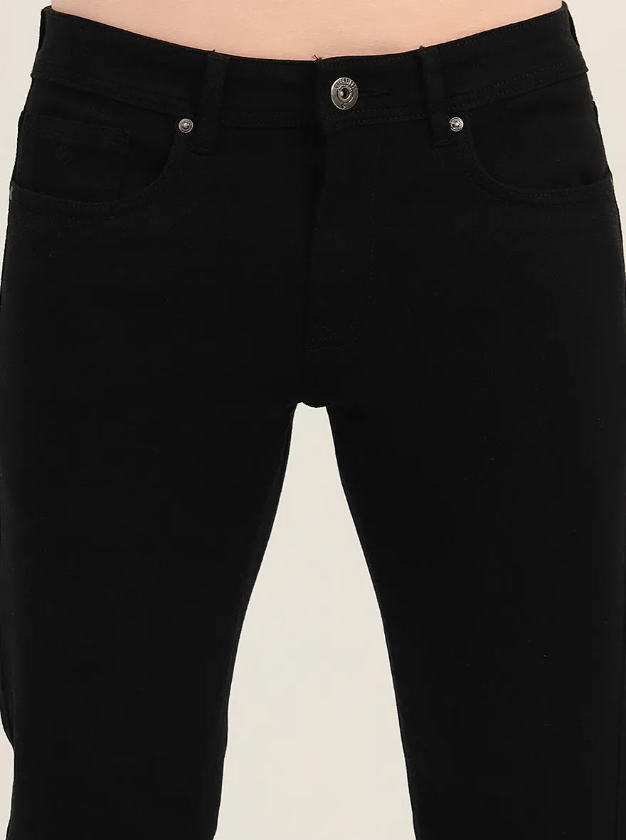 Raw Black Washed Straight Fit Jeans | Greenfibre