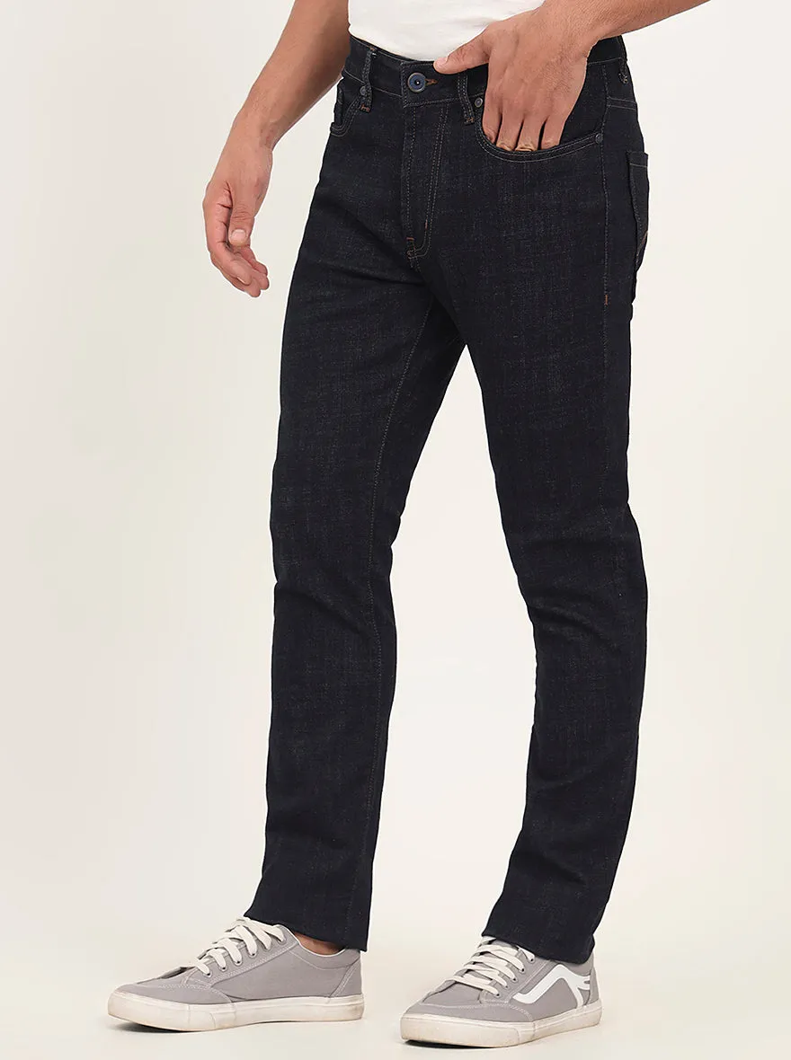 Raw Blue Washed Slim Fit Jeans | JadeBlue