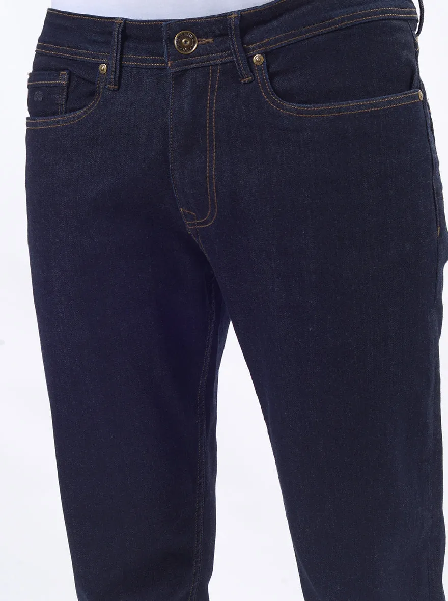 Raw Blue Washed Straight Fit Jeans | JadeBlue