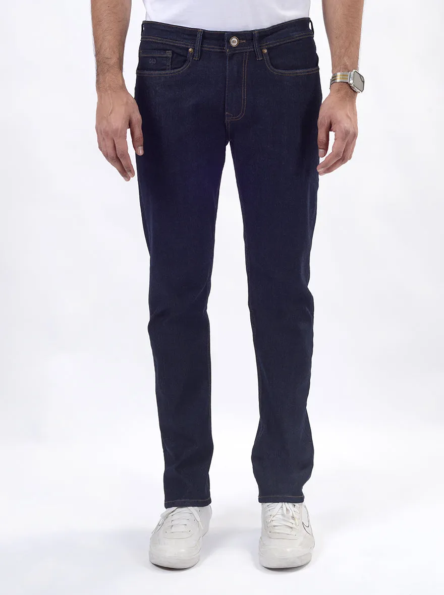 Raw Blue Washed Straight Fit Jeans | JadeBlue