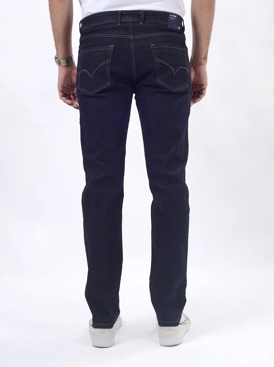 Raw Blue Washed Straight Fit Jeans | JadeBlue