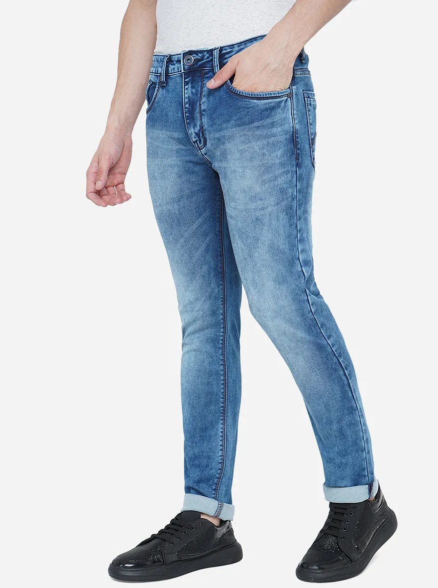 River Blue Washed Straight Fit Jeans | JadeBlue