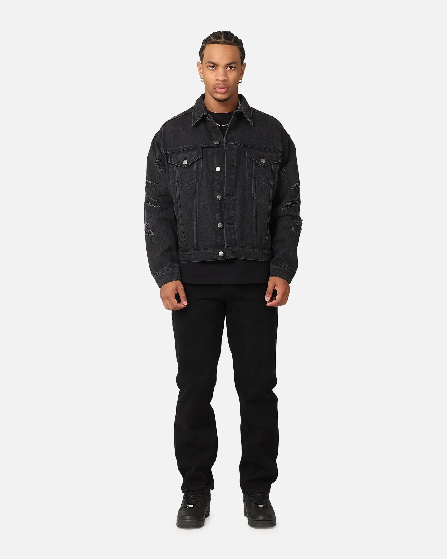 Saint Morta Psykhe Distressed Jeans Washed Black