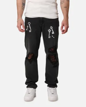 Saint Morta Skeleton Key Psykhe Jeans Black Shadow