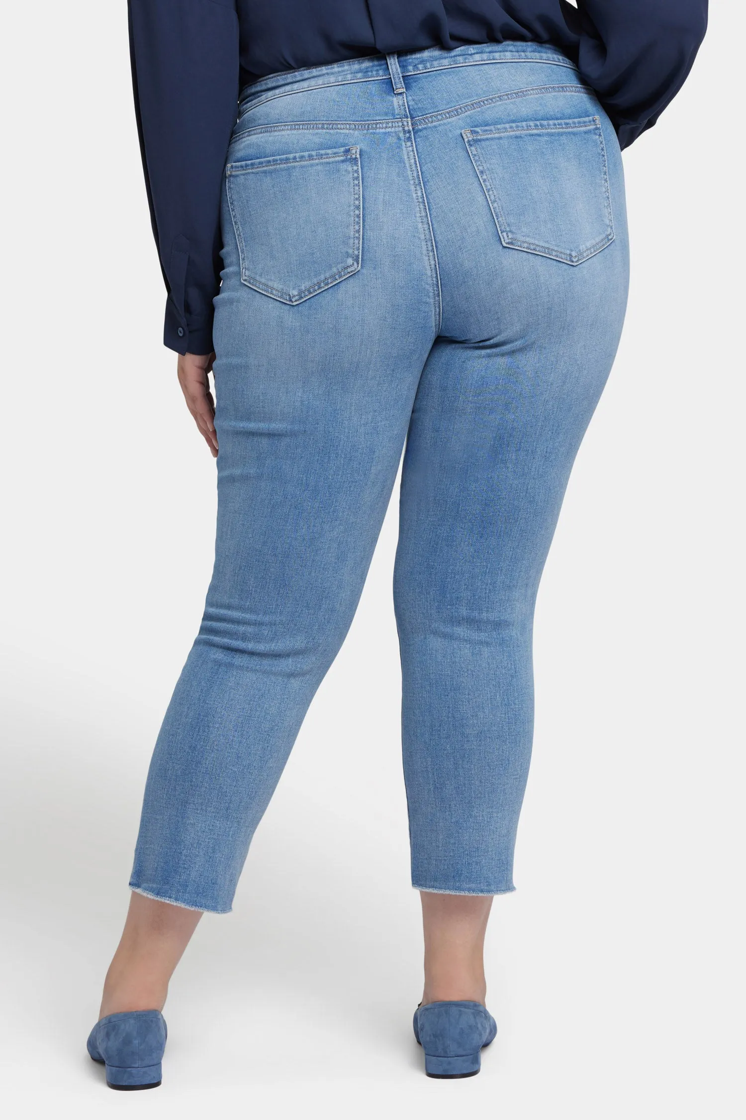 Sheri Slim Ankle Jeans In Plus Size - Blue Valley