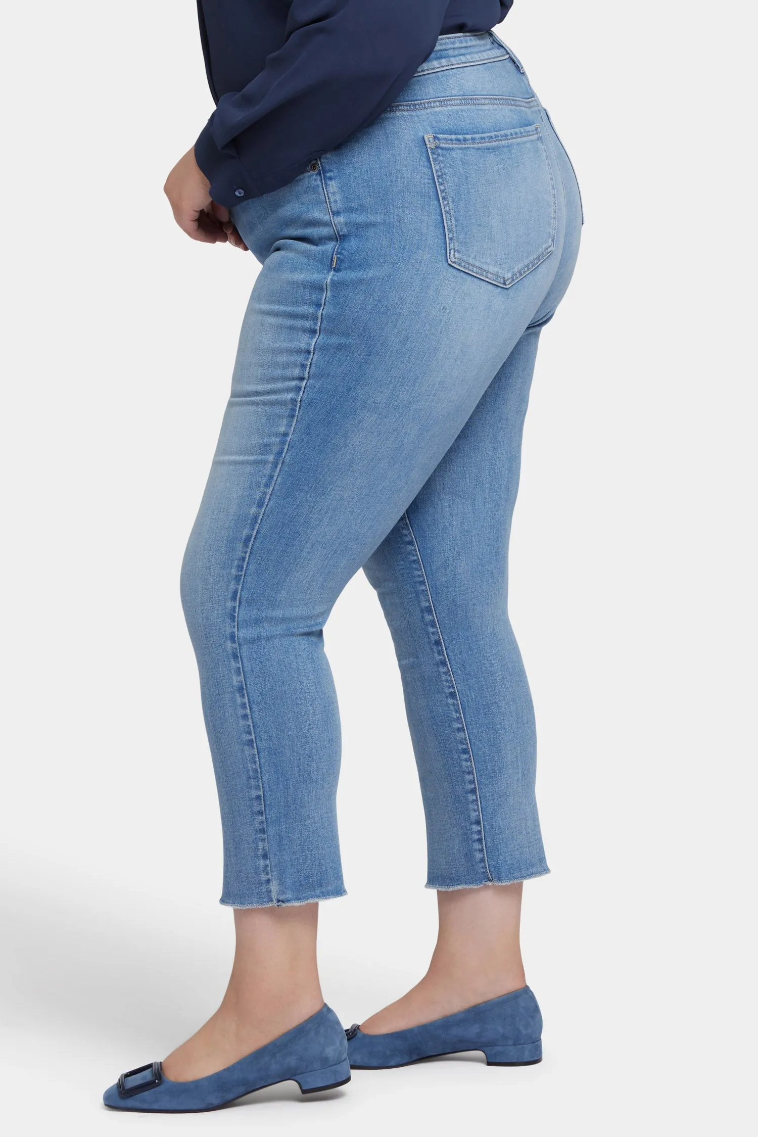 Sheri Slim Ankle Jeans In Plus Size - Blue Valley