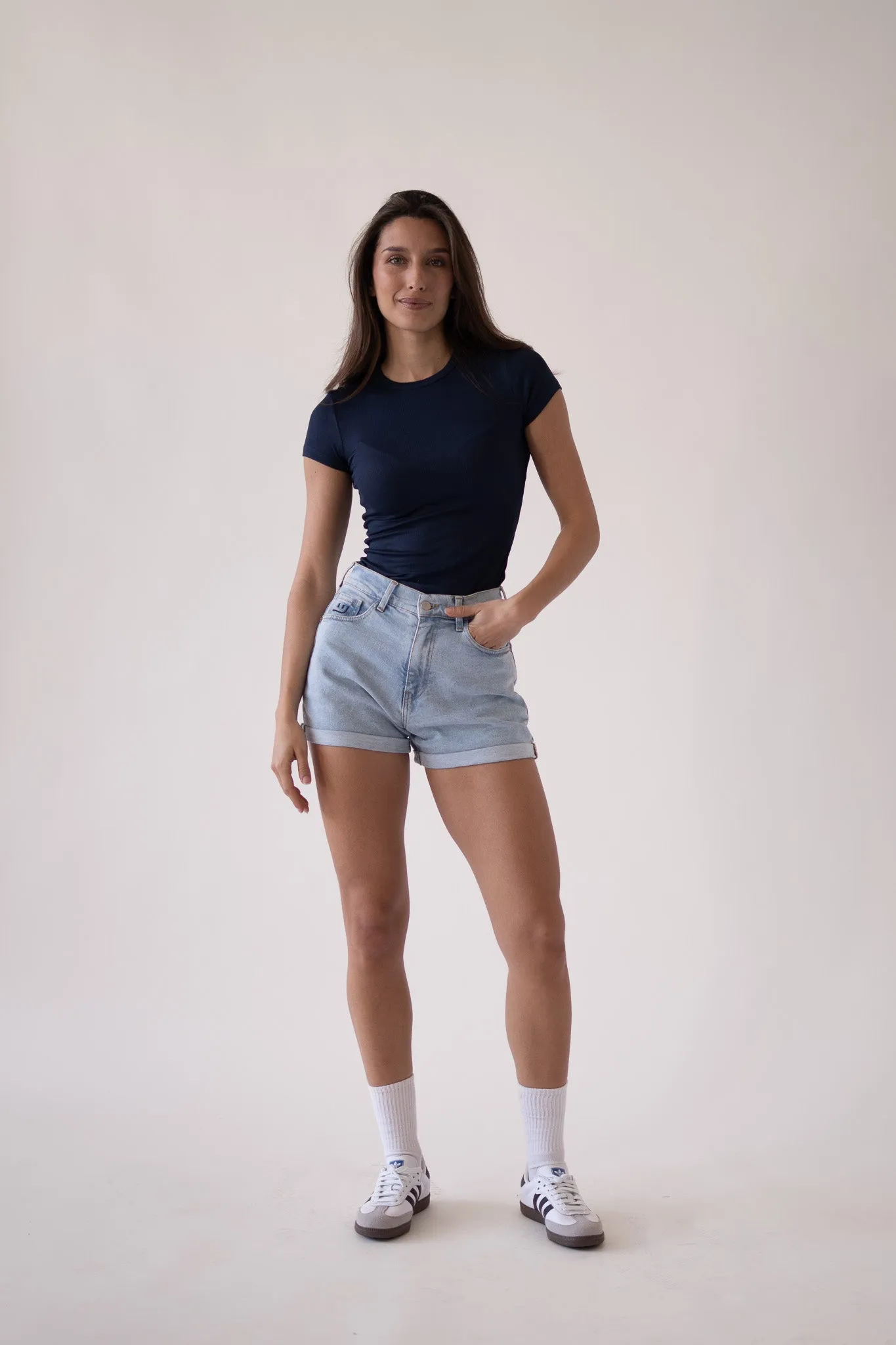 SHORTS ROLL UP - LIGHT BLUE