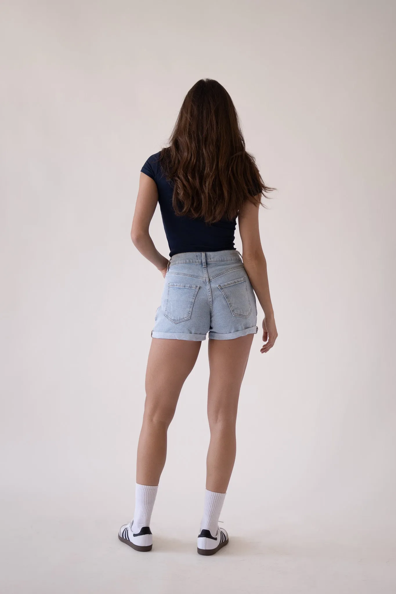 SHORTS ROLL UP - LIGHT BLUE