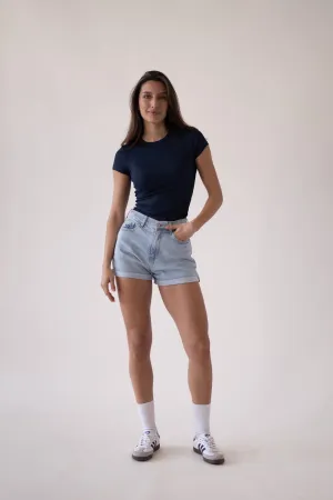 SHORTS ROLL UP - LIGHT BLUE