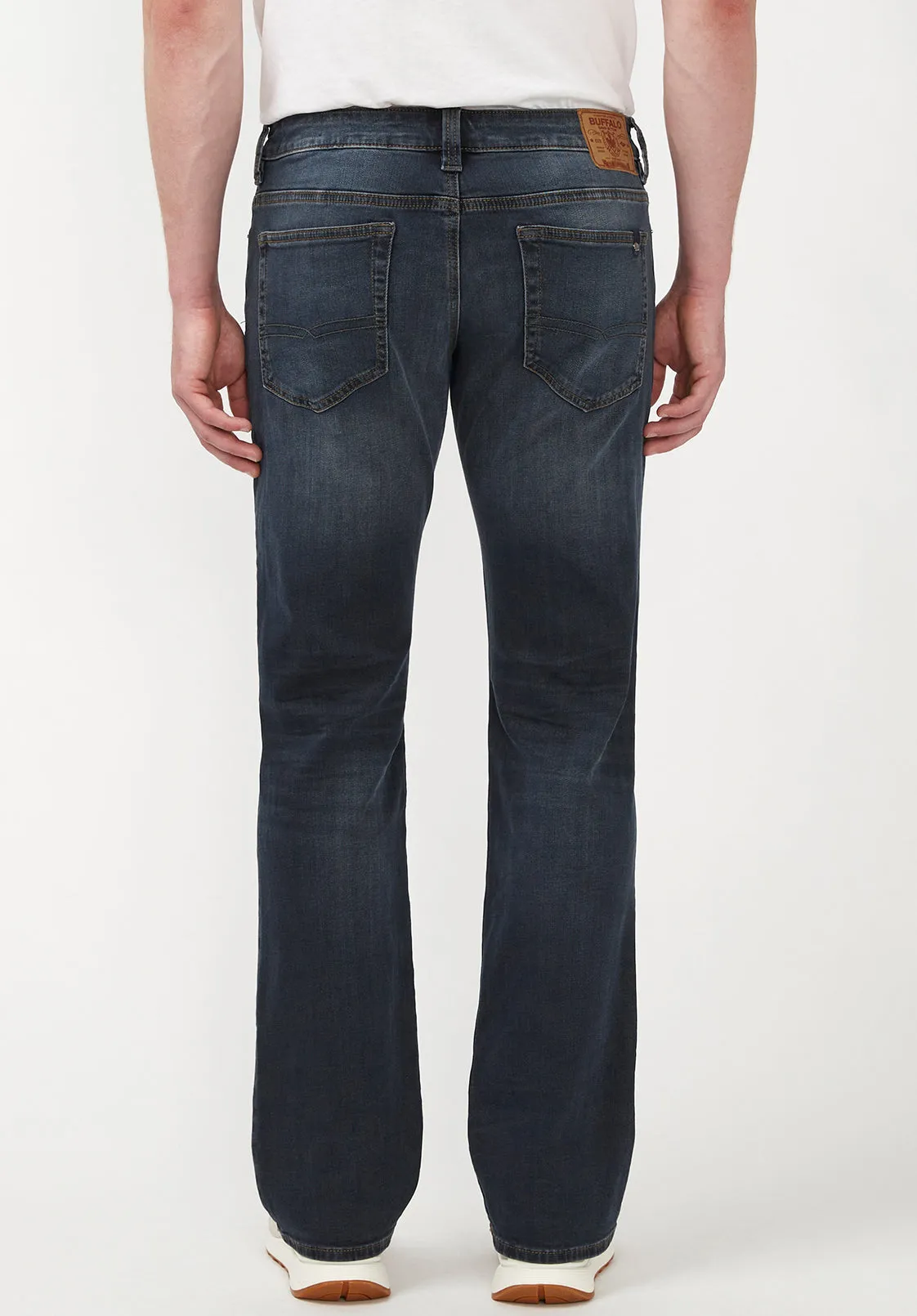 Slim Boot King Men's Jeans in Crinkled and Sanded Dark Blue - BM22720 