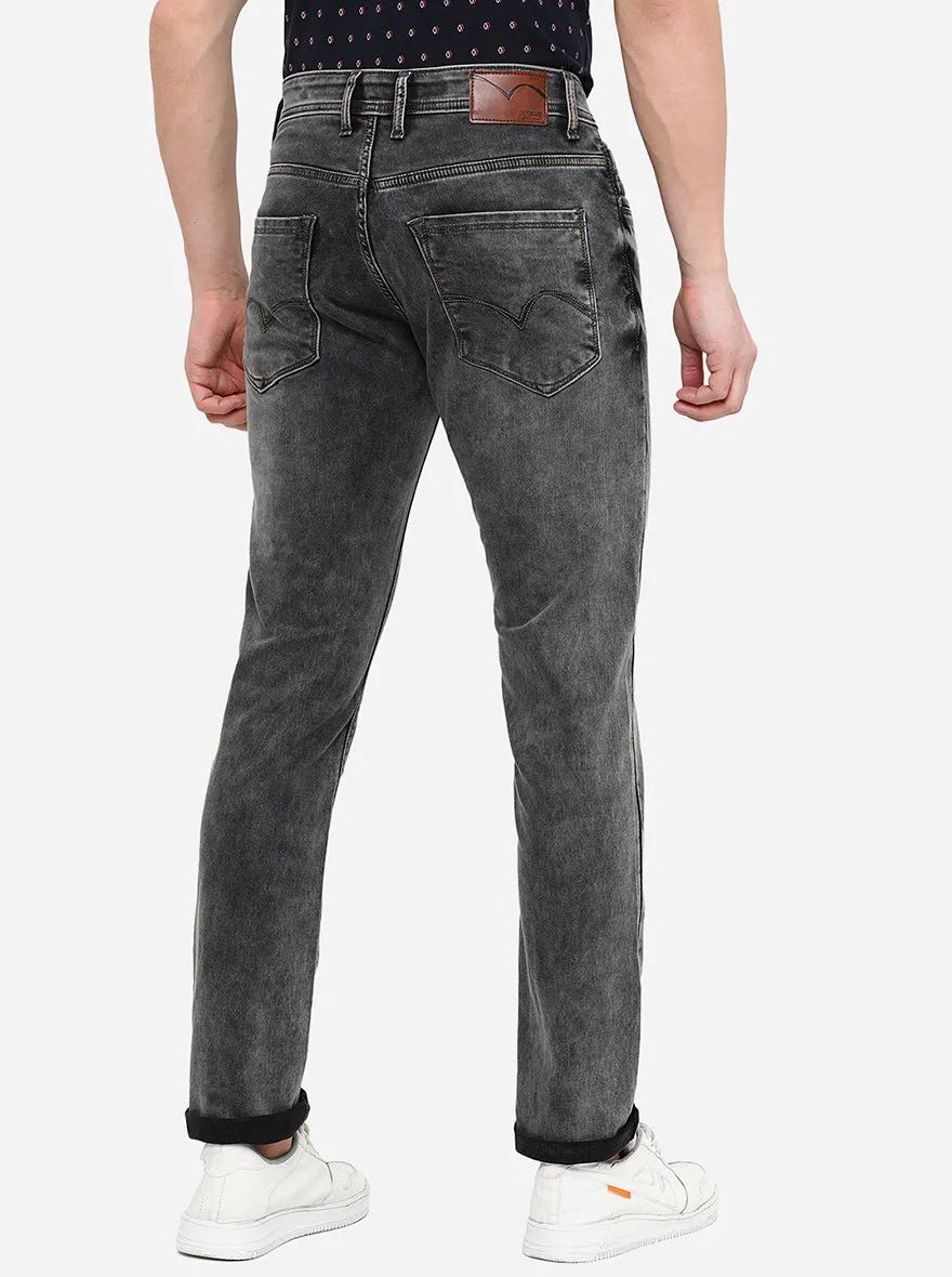 Smoke Grey Washed Slim Fit Jeans | JadeBlue