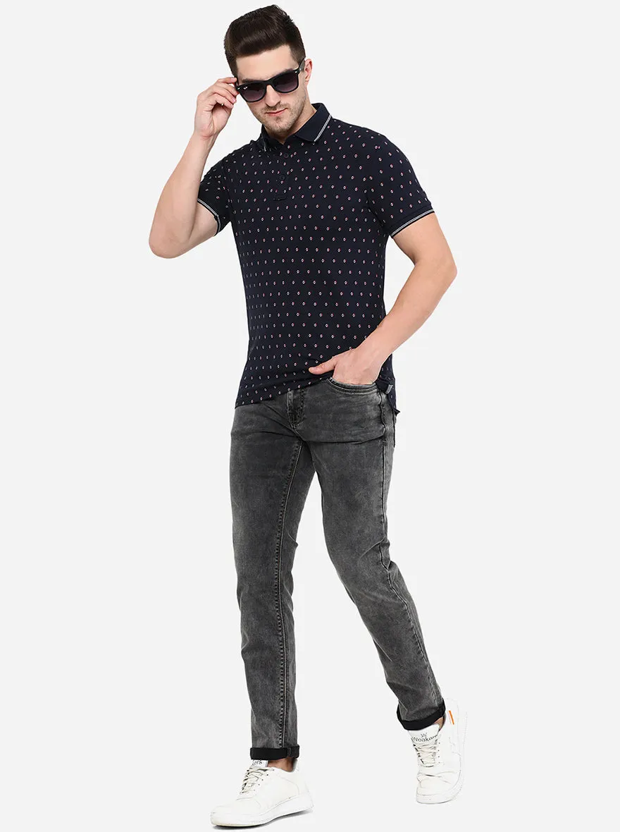 Smoke Grey Washed Slim Fit Jeans | JadeBlue