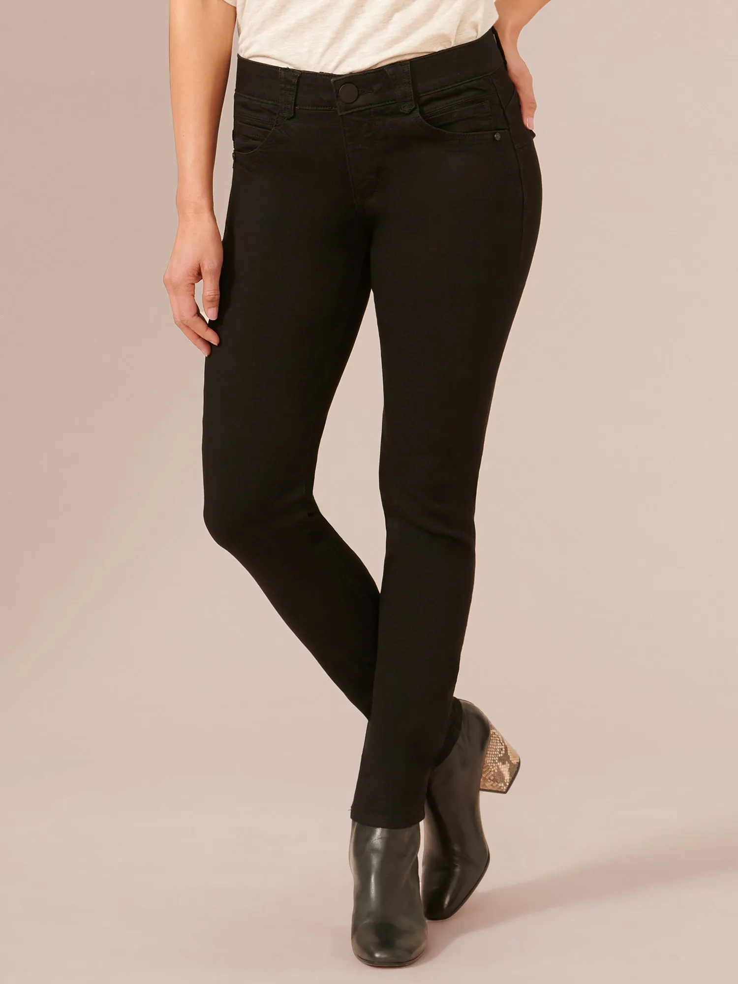 Stretch Black Denim "Ab"solution® Petite Jegging