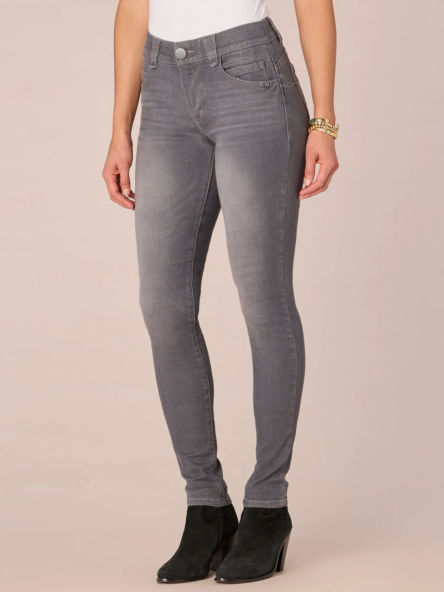 Stretch Gray Denim "Ab"solution® Jegging