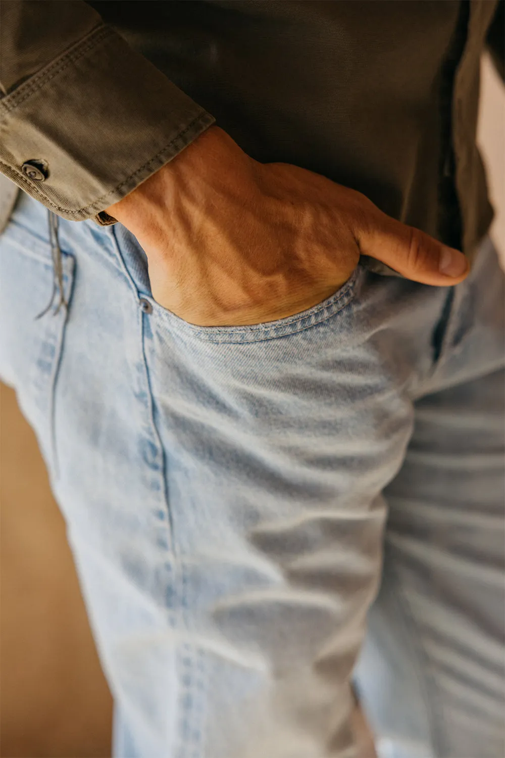 The Hammer Straight Natural Slub Indigo - Huey 12.5oz Selvedge