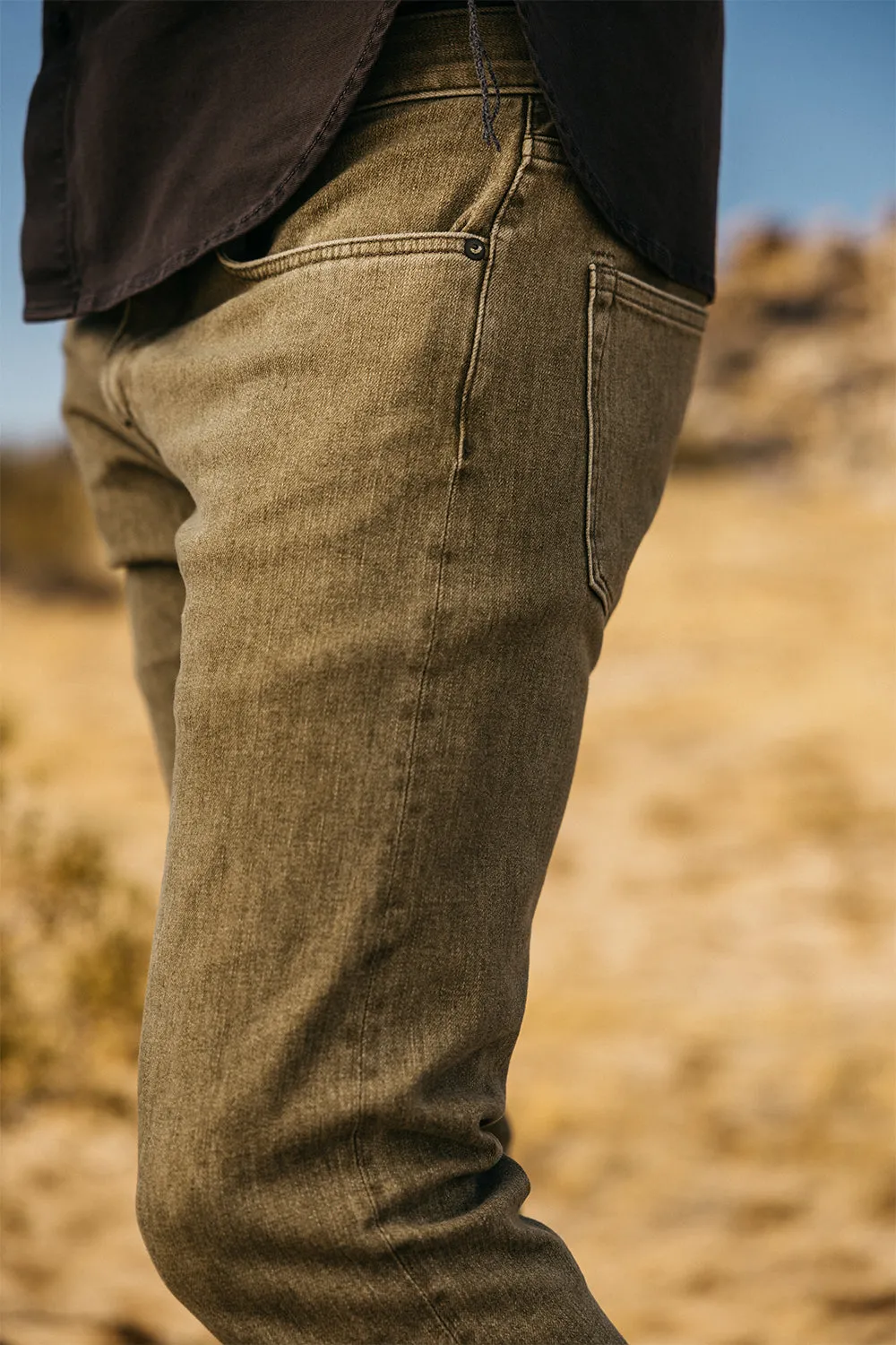 The Scissors Slim Tapered - Sage 10.5oz Selvedge