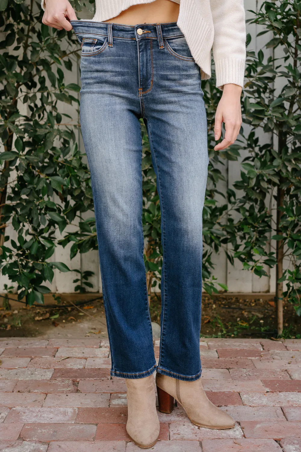 Tracy Vintage Wash Thermal Straight Fit