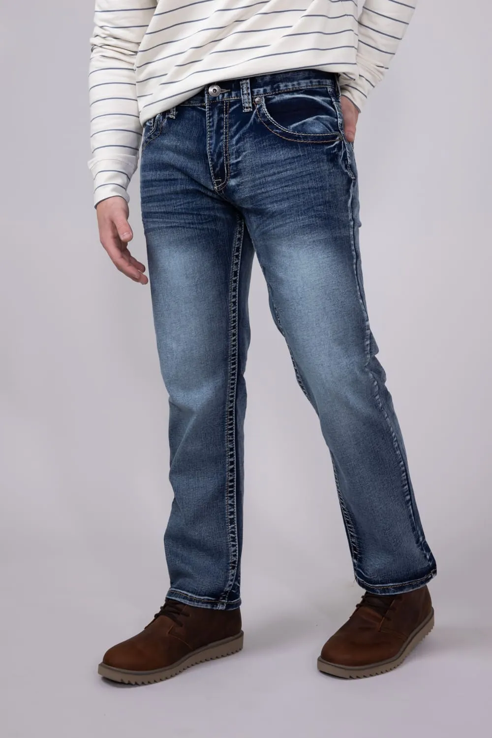 True Luck Ramsey Straight Stretch Jeans for Men | TL19150017