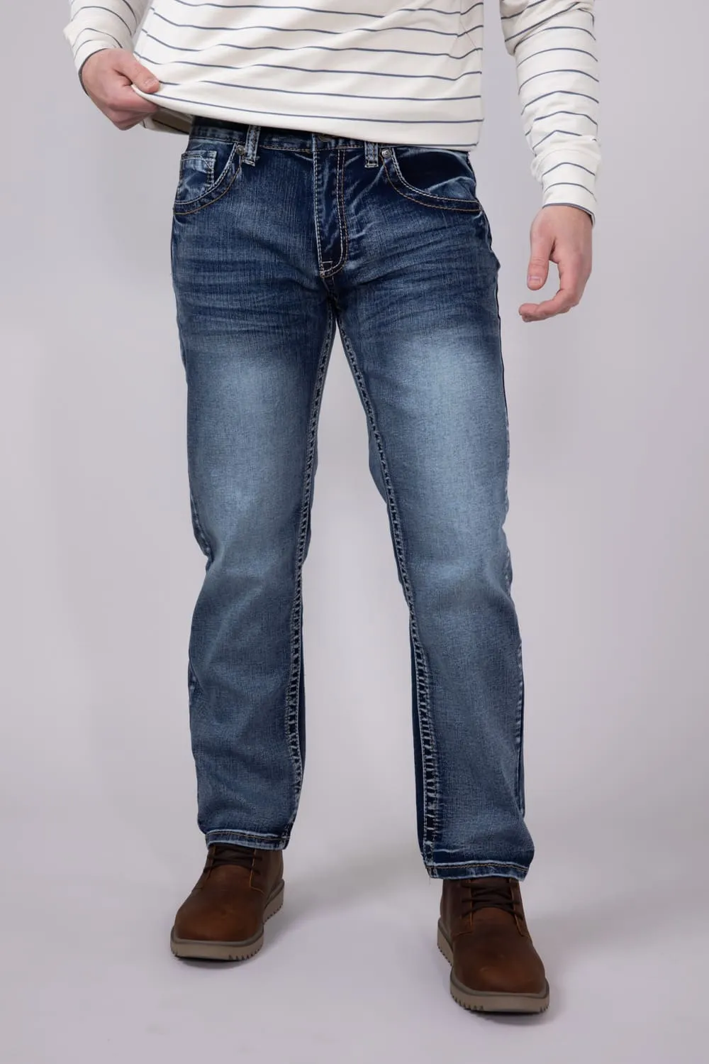 True Luck Ramsey Straight Stretch Jeans for Men | TL19150017