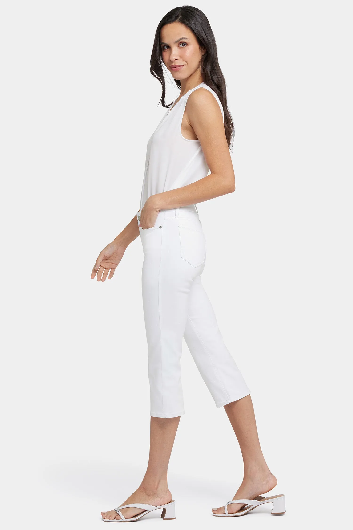 Waist-Match™ Marilyn Straight Crop Jeans In Petite - Optic White